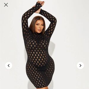 Fashion Nova Black Cutout Design Dress